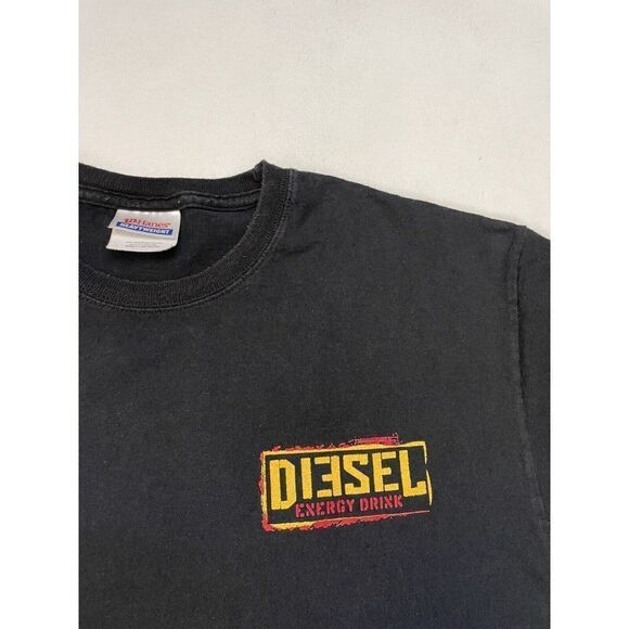 Diesel Energy Drink Ride Hard Graphic T-shirt Men XL Black Short Sleeve - Picture 4 of 8